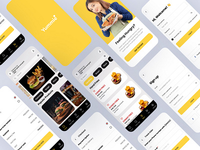 Food App UI Design delivery fast food track ui ux