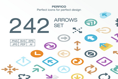 Perfico: Arrows icon set app branding design fun graphic design icon icon set illustration logo minimal typography ui ux vector web website