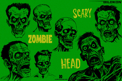 Hand drawn Zombie Vector Pack halloween illustration halloween svg horror monster scary scary monster vector pack