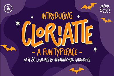 Cloriatte - A Fun Typeface branding display fonts fun graphic design halloween illustration kids logo sans serif typeface typography ui vector