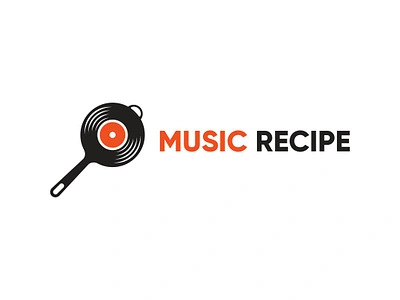 Music Recipe Logo branding design disc food graphic design illustration logo logoconcept logodesign logoforsale logoidea logoinspiration logoinspire motion graphics music pan recipe restaurant studio ui