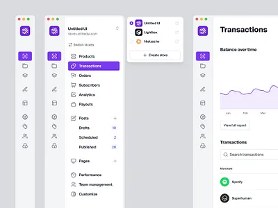Sidebar nav — Untitled UI dashboard dual tier nav nav nav menu navigation product design saas side nav sidebar sidenav ui design user interface