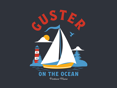 Guster - On The Ocean festival Merchandise Designs 2023 appareldesign collateraldesign graphicdesign guster illustration maine merchandise musicfestival musicmarketing vector