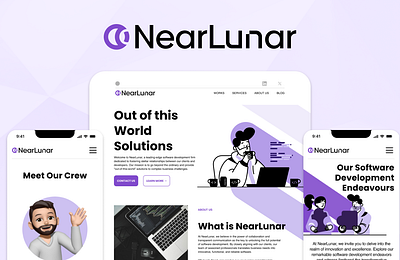 NearLunar Website, Desktop and Mobile UI Development