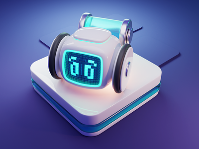 Robot Character Tutorial 3d blender bot character diorama icon illustration isometric render robot tutorial