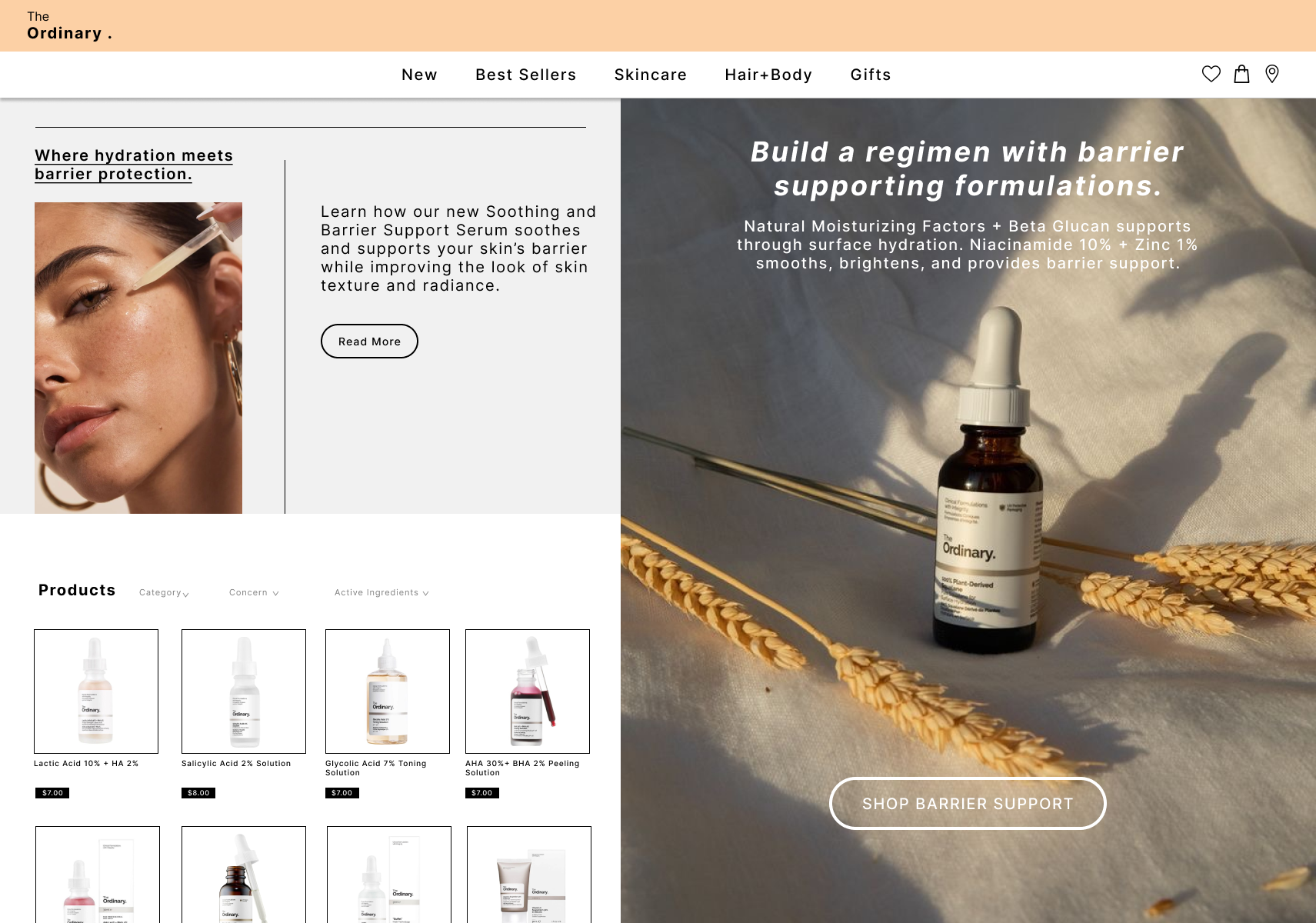 The Ordinary . Skincare Cosmetic Brand / Web Redesign cosmetic brand design landing page skincare brand web the ordinary ui ux web web redesign