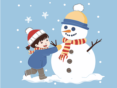 Joyful Christmas Scene - Children Playing in the Snow children christmas christmas activities christmas spirit creative projects festive scene greeting cards holiday decorations holiday joy illustration playful kids seasonal delight snow snow sculptures snowmen winter fun winter wonderland