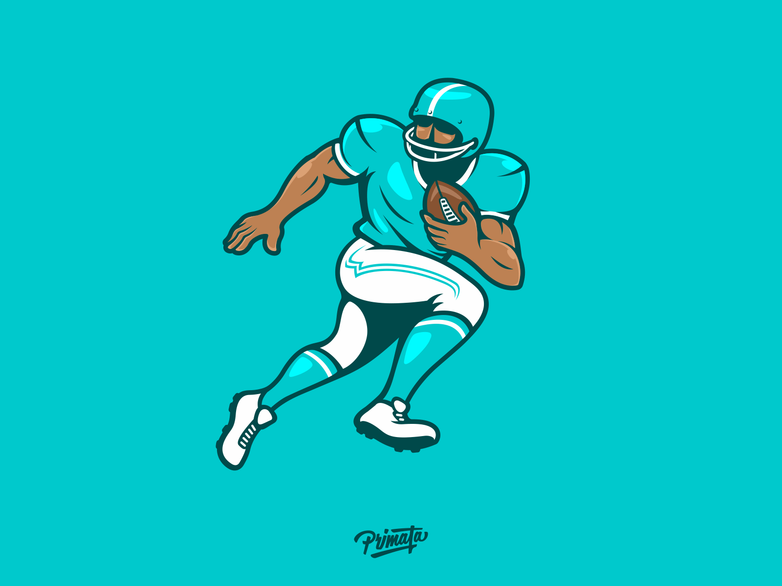 Footbal Player american football ball character football illustration logo mascot run running speed sport sportlogo