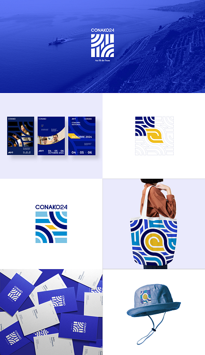 Branding - Along the water - Logo & visual system 3d image blue brand branding identity logo visual system water