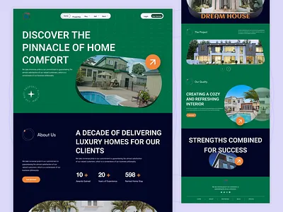 Real Estate Landing Page agency website branding design house landing page logo office property property website real estate real estate agency real estate branding real estate website realestateagent realtor typography ui ux website workspace