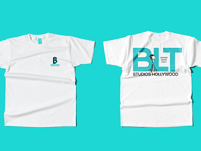 BLT Studios / Lights, Camera, Action Tee art blt studios branding design justin leibow line art merch tee typography