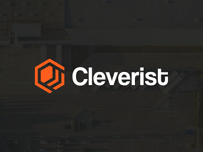 Cleverist Logistics branding delivery geometric logistics logo orange shipping transport warehouse
