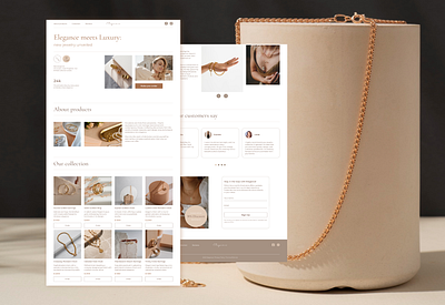 Landing page for jewelry collection adaptation design landing page ui webdesign