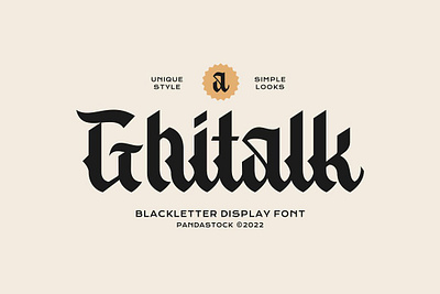 Ghitalk - Classic Lettering 70s font 80s font 90s font bold classic fonts classy fonts eye catching fonts fonts medieval old ornamental party psychedelic rock rough sleek fonts tan nimbus underground urban victorian