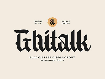 Ghitalk - Classic Lettering 70s font 80s font 90s font bold classic fonts classy fonts eye catching fonts fonts medieval old ornamental party psychedelic rock rough sleek fonts tan nimbus underground urban victorian