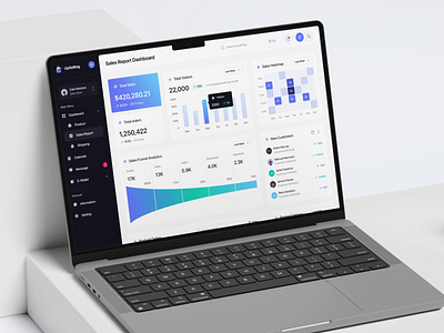 UpSelling - Sales Report Dashboard analytics analytics component bar chart component customer dashboard funnel chart heatmap chart monitoring point of sales product analytics product orders purchasing report sales sales heatmap sales monitoring sales report store dashboard