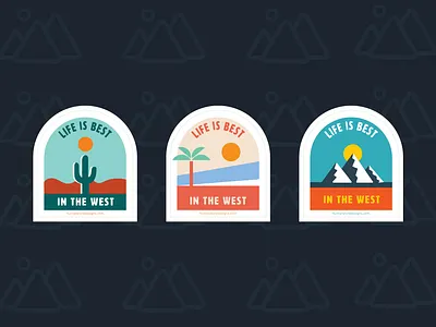 Life is Best Collection - Human Nature Designs apparel design badge branding california desert design life is best life is best in the west lifestyle logo mountain ocean outdoor outdoor brand outdoor branding pacific coast west coast