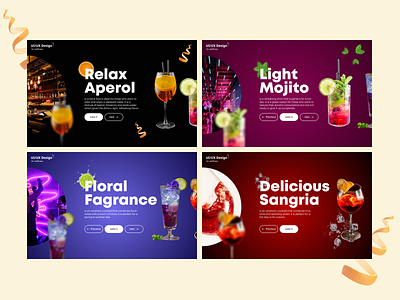 UI Design - drinks gallery animation prototype ui uidesign ux webdesign