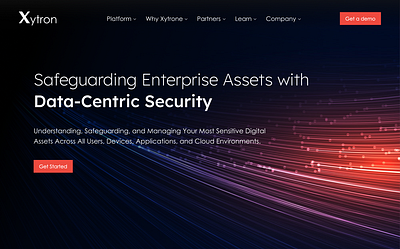 Xytron Data-Centric Security - Home Page cybersecurity datasecurity enterpriseprotection ui userexperience webdesign xytron