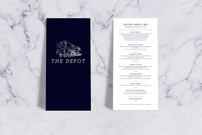 The Depot menu graphic design menu design