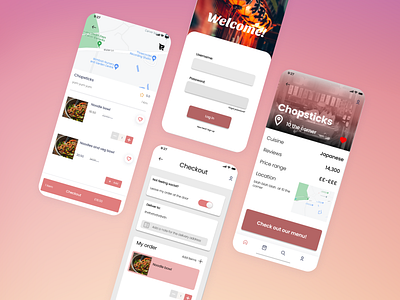 Chopsticks food ordering branding figma food ordering app ios design mobile app ui user centric design