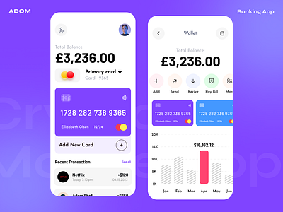 Mobile Banking App app app design app ui bank app banking app card finance finance app mobile banking ui ux wallet app