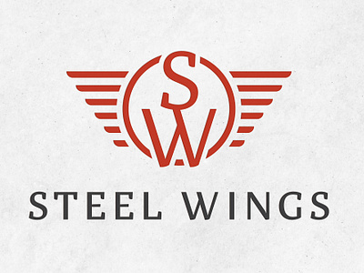 Steel Wings logo design graphic design logo