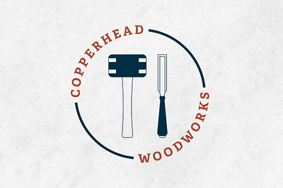 Copperhead Woodworks logo design graphic design logo