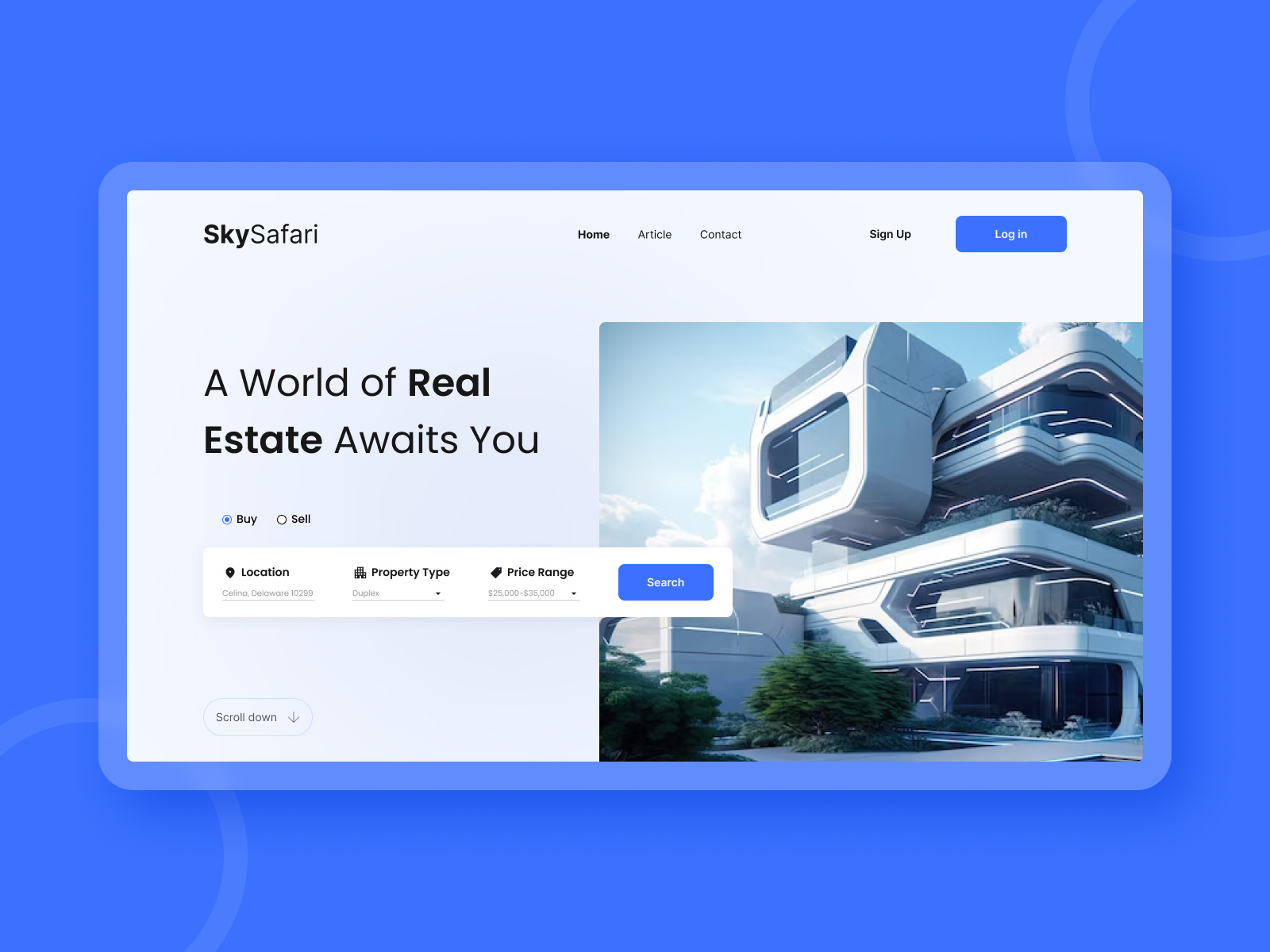 Real Estate Home Page Design by Akash Bonik on Dribbble