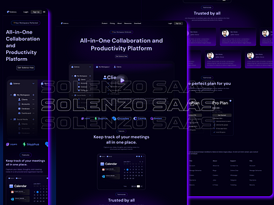 Solenzo | SAAS website landing page Responsive landing page design saas website saas website landing page ui ui design