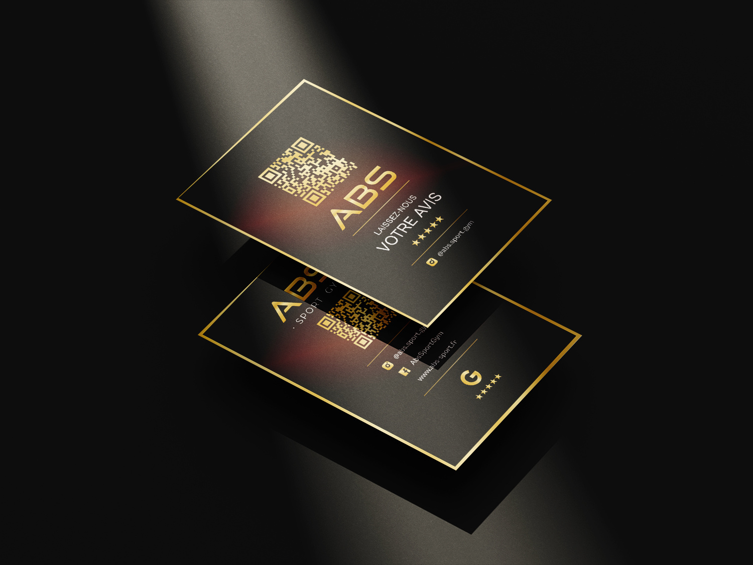 ⭐ Google Review Card ⭐ a6 branding card design elegant golden graphic design gym logo luxury qrcode review stand ui ux