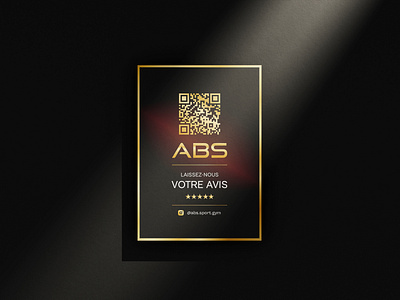 ⭐ Google Review Card ⭐ a6 branding card design elegant golden graphic design gym logo luxury qrcode review stand ui ux