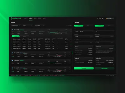 BlockTrade App - Revolutionizing Cryptocurrency Trading Terminal crypto crypto trading cryptocurrency daashboard defi extej finance financial fintech hyip investment platform portfolio management saas trading app trading terminal ui ux web app web design web3