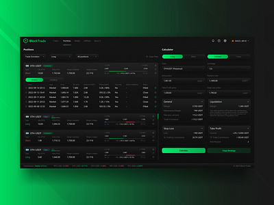 BlockTrade App - Revolutionizing Cryptocurrency Trading Terminal crypto crypto trading cryptocurrency daashboard defi extej finance financial fintech hyip investment platform portfolio management saas trading app trading terminal ui ux web app web design web3