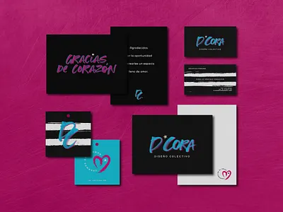 Stationery Kit for D'Cora brand brand identity branding businesscards design graphic design hangtags identity inspiration stationery stationery kit
