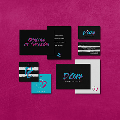 Stationery Kit for D'Cora brand brand identity branding businesscards design graphic design hangtags identity inspiration stationery stationery kit