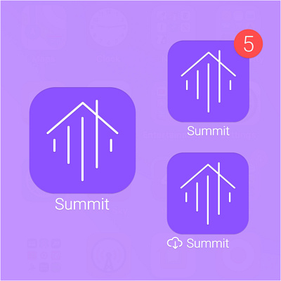 Summit App Icon app branding dailyui design illustration realestate ui ux vector