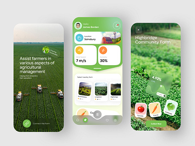 Agriculture App agriculture app branding farm graphic design green mobile ui ux