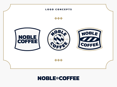 Noble Coffee - Unused logo concepts adobe illustrator brand branding cafe coffee design designer graphic design hieraldry illustration logo logoype mark shield sign symbol ui vector