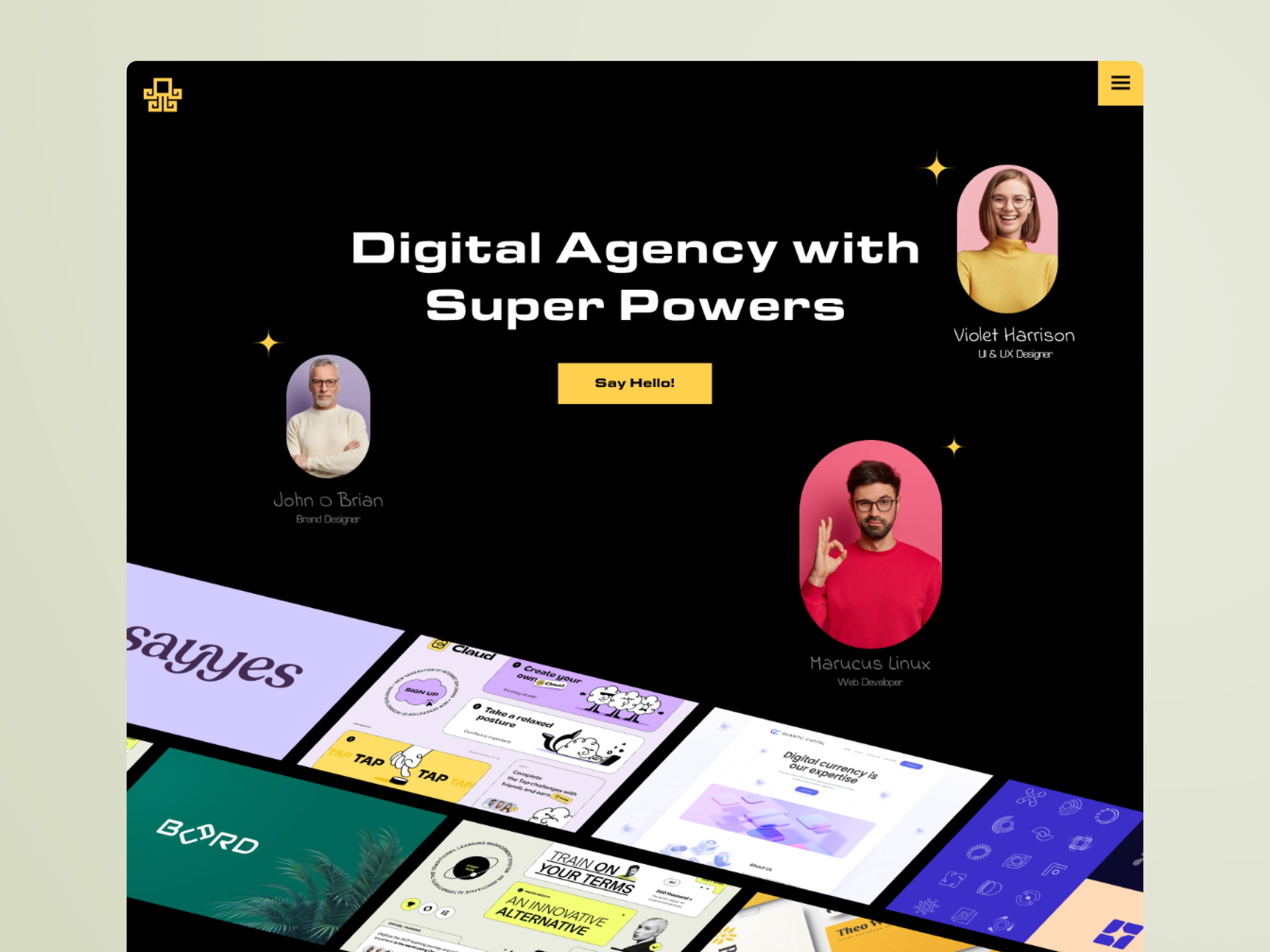 Creative Agency UI creativeservices