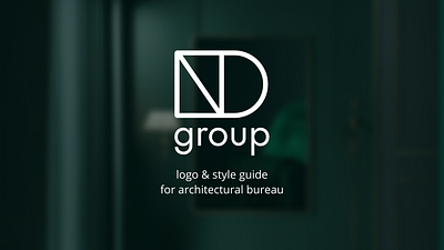 ND group - logo & style for architectural bureau branding corporate style design figma graphic design logo minimalism presentation style
