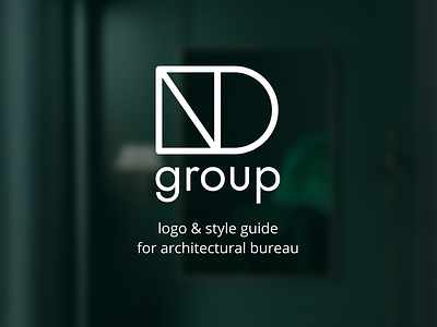 ND group - logo & style for architectural bureau branding corporate style design figma graphic design logo minimalism presentation style