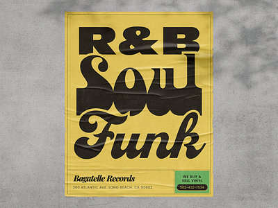 R&B, Soul & Funk Poster ad funk genres music oldies poster rb record store records retro rnb small business social media soul typography vintage vinyl
