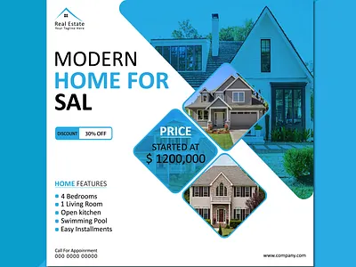 Home sale, Social media banner design & Banner ads banner template branding custom design flyer graphic design illustration logo marketing modern modern home sale banner poster print design real estate reality social media post typography vector visual identity