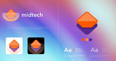midtech brand identity app branding design graphic design illustration logo typography ui ux vector