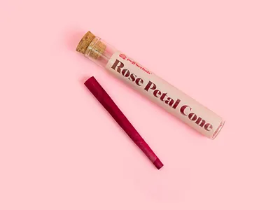 Puff Herbals – Rose Petal Cone Packaging botanical brand identity branding design floral graphic design herbal luxury packagedesign packaging typography