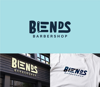 Blends Barbershop Logo Design animation branding design illustration logo typography vector