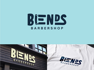 Blends Barbershop Logo Design animation branding design illustration logo typography vector