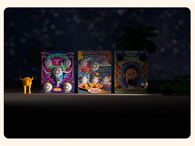 Safari pedals 3D render 003 3d cinema4d design effect music ui vst