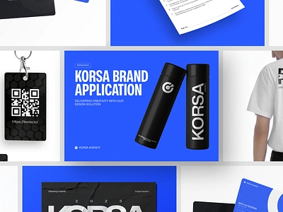 Korsa Brand Application agency brand brand application brand guidelines brand identity brand implementation brand mockup brand positioning branding creative agency design identity guidelines korsa korsa agency logo design mockup design studio ui ux visual identity